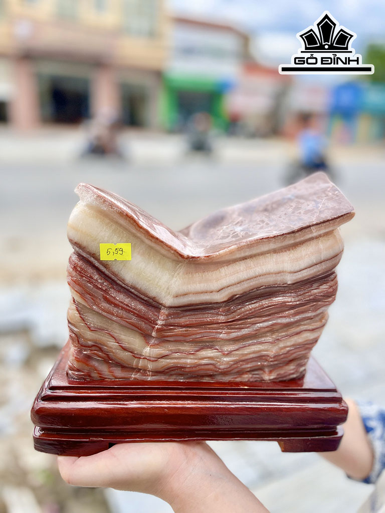Tác Phẩm Đá Thịt Heo Đá Canxit Cao 24 Ngang 20 (cm) 5,59kg