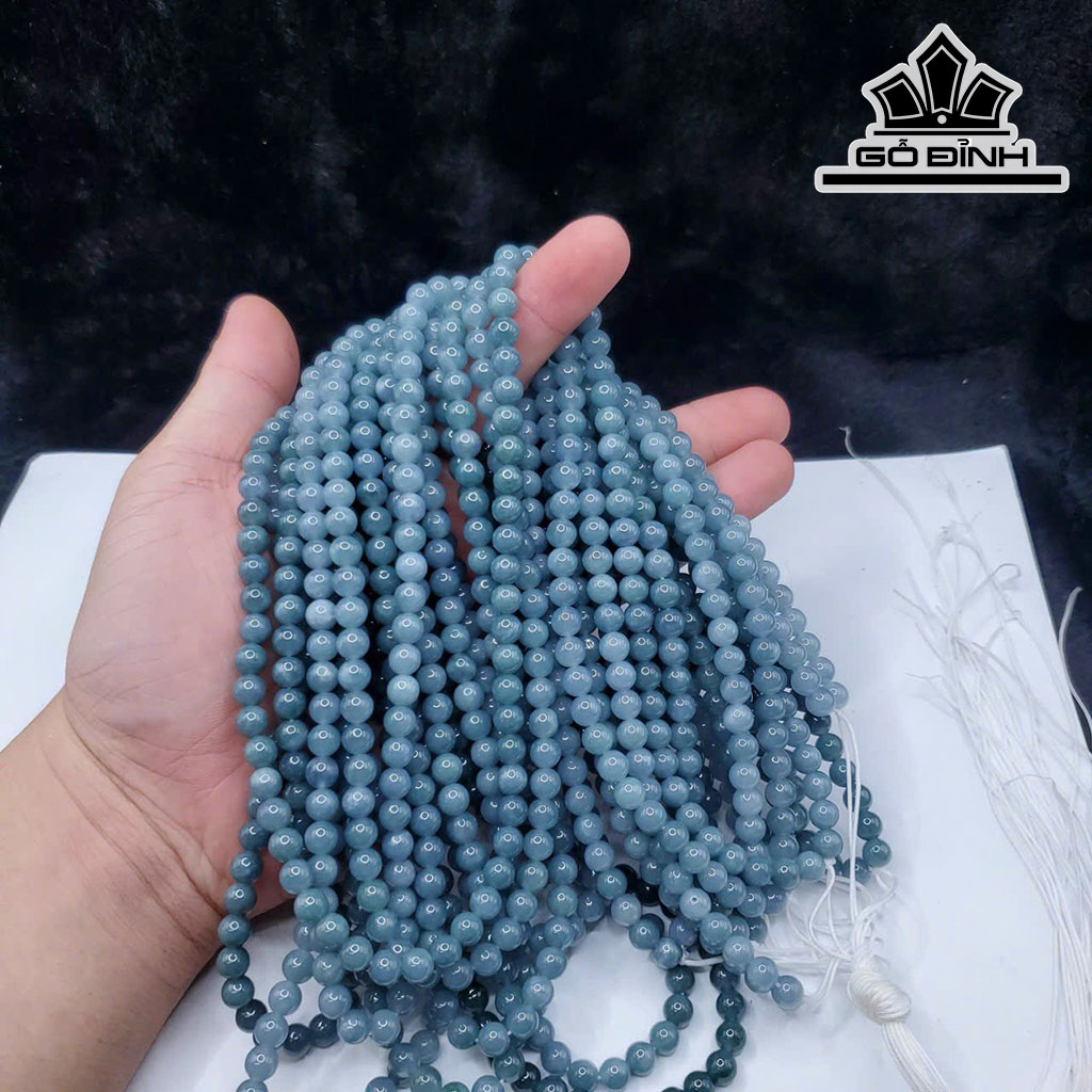 Chuỗi Đá Ngọc Lam (Turquoise) Đường Kính Hạt 6,8 (mm)