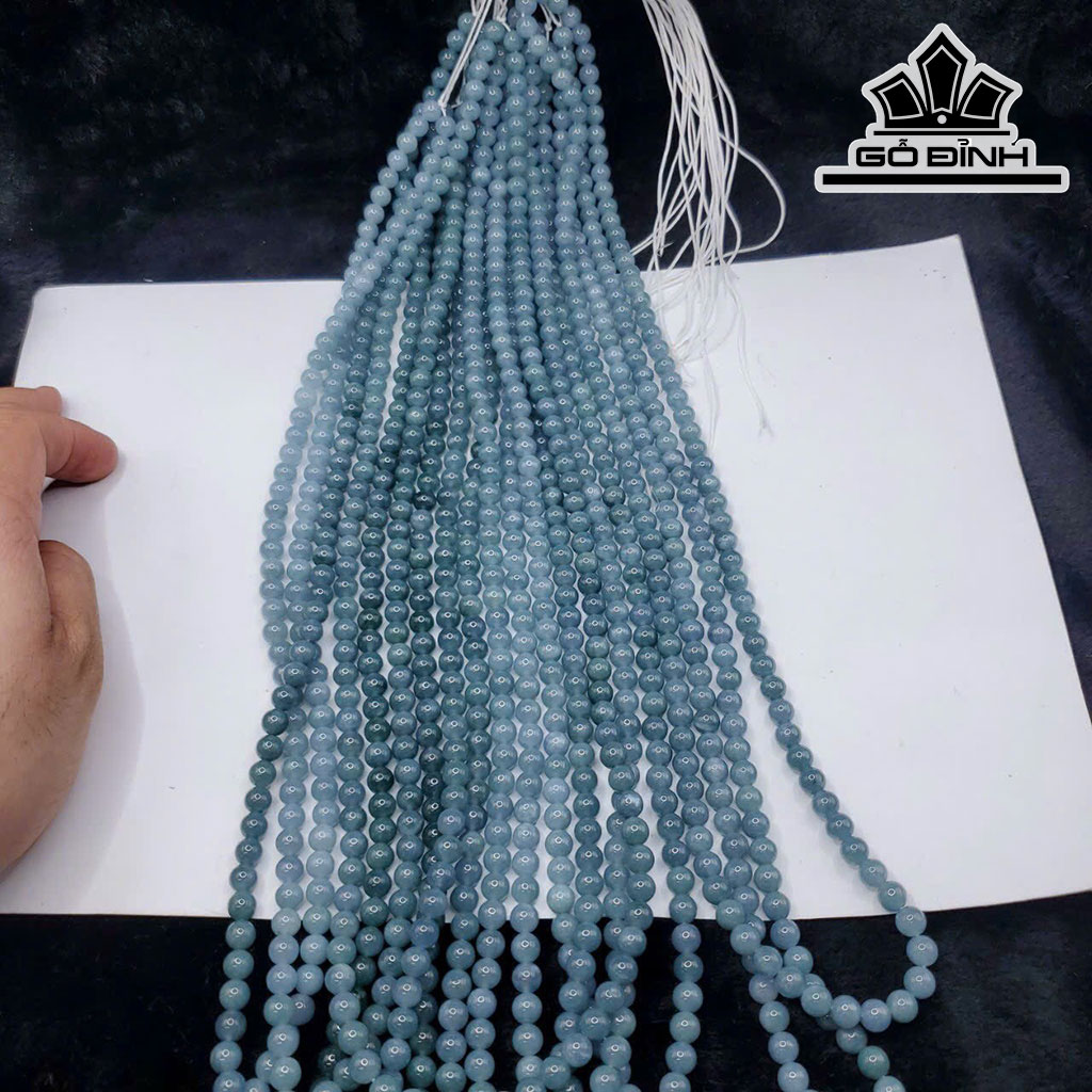 Chuỗi Đá Ngọc Lam (Turquoise) Đường Kính Hạt 6,8 (mm)