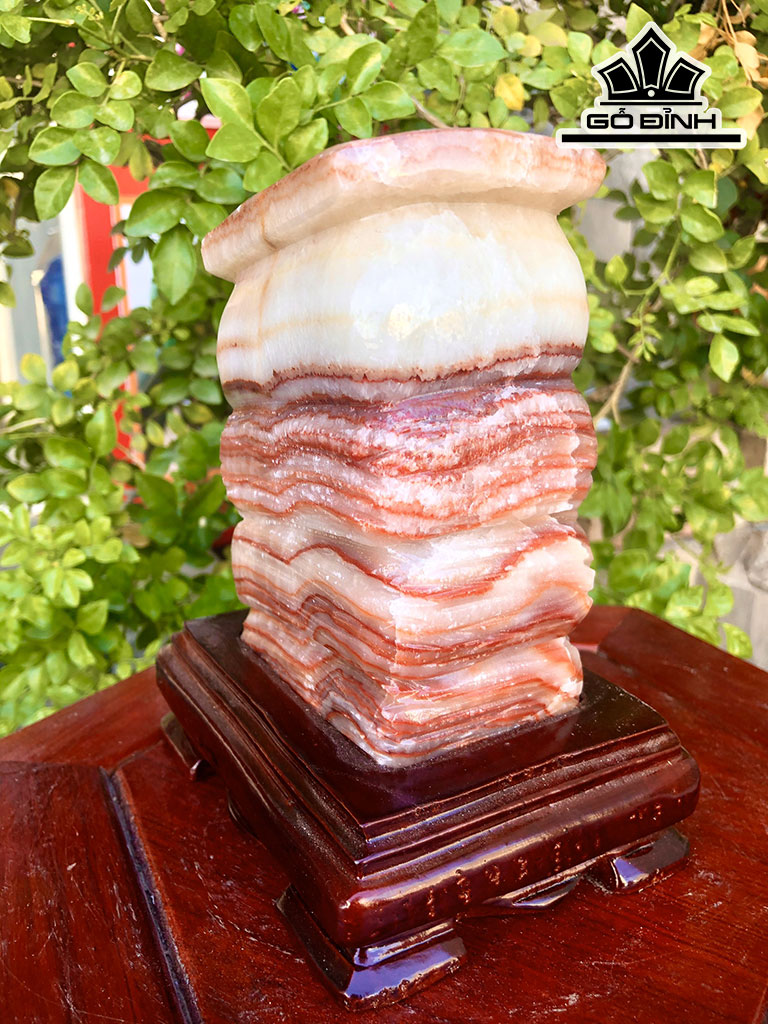 Tác Phẩm Đá Thịt Heo Đá Canxit Cao 15 Ngang 12 (cm) 1,8kg