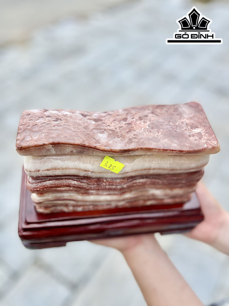 Tác Phẩm Đá Thịt Heo Đá Canxit Cao 16 Ngang 18 (cm) 3,85kg