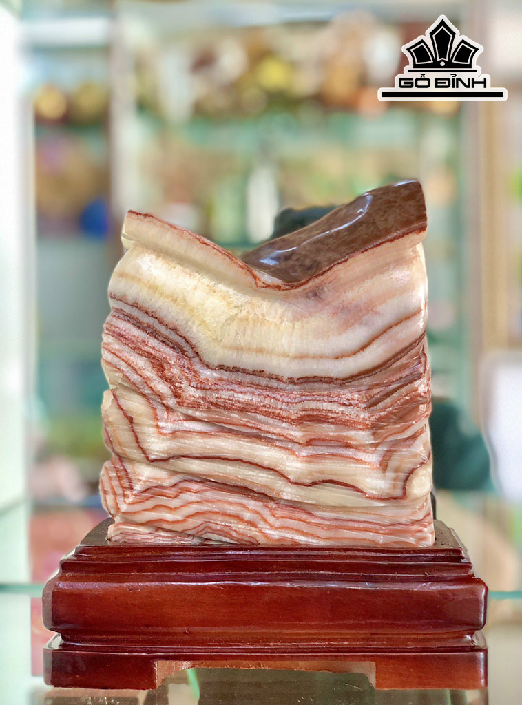 Tác Phẩm Đá Thịt Heo Đá Canxit Cao 20 Ngang 16 (cm) 3,525kg