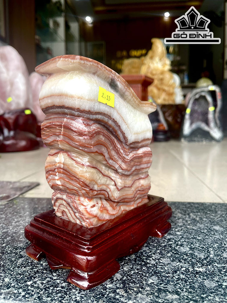 Tác Phẩm Đá Thịt Heo Đá Canxit Cao 20 Ngang 20 (cm) 2,33kg