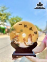 Tác Phẩm Đồng Điếu Đá Ngọc Hoàng Long Cao 30 (cm)
