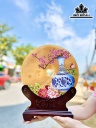 Tác Phẩm Đồng Điếu Đá Ngọc Hoàng Long Cao 30 (cm)