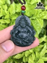 Mặt Dây Chuyền Đá Ngọc Bích (Nephrite Jade) Cao 39,8 Ngang 32,8 Sâu 7,8 (mm)