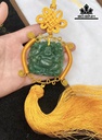 Mặt Dây Chuyền Đá Ngọc Bích (Nephrite Jade) Cao 39,8 Ngang 32,8 Sâu 7,8 (mm)