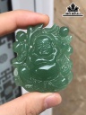 Mặt Dây Chuyền Đá Ngọc Bích (Nephrite Jade) Cao 39,8 Ngang 32,8 Sâu 7,8 (mm)