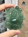 Mặt Dây Chuyền Đá Ngọc Bích (Nephrite Jade) Cao 39,8 Ngang 32,8 Sâu 7,8 (mm)