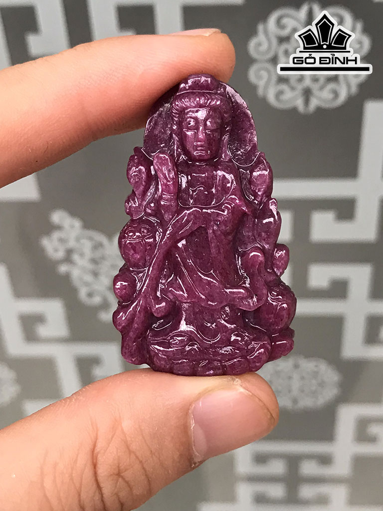Mặt Dây Chuyền Đá Ruby Cao 43 Ngang 26,6 Sâu 8,8 (mm) 100,5cts