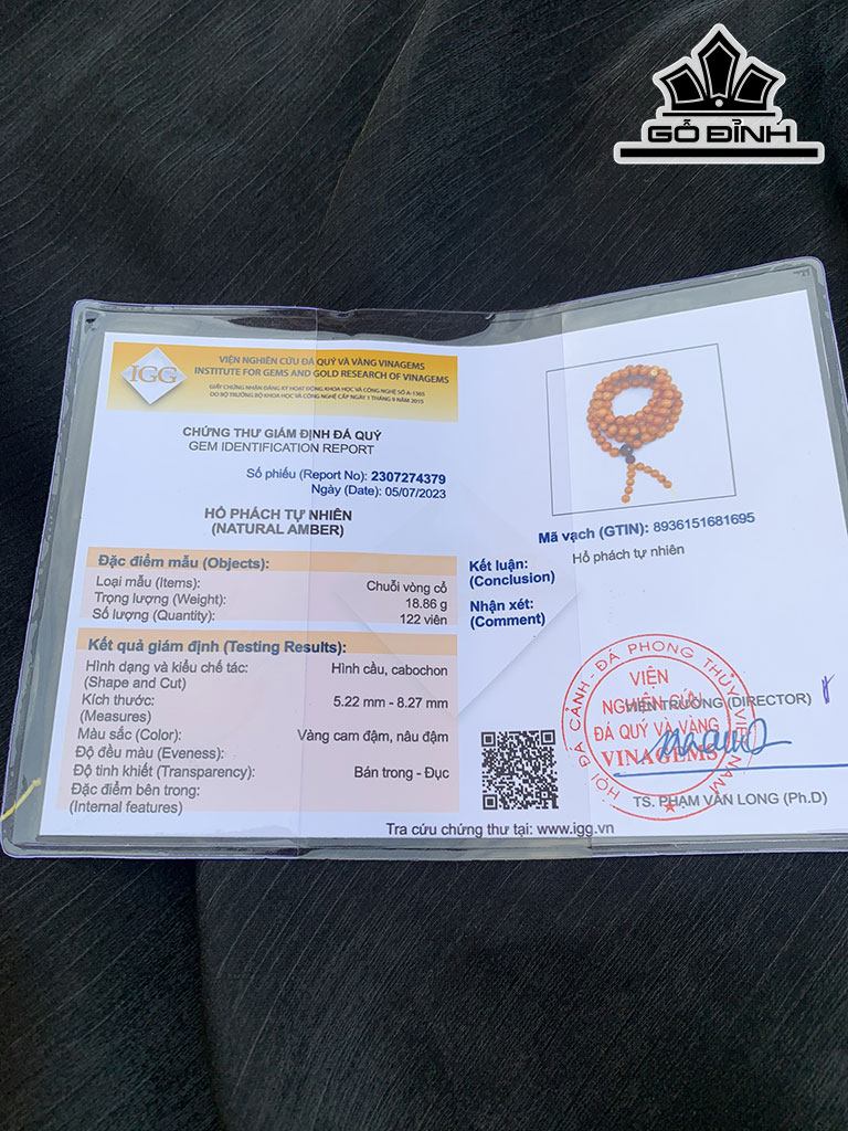 Chuỗi Đá Hổ Phách Đường Kính Hạt 6,6 (mm)