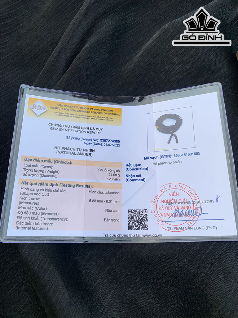 Chuỗi Đá Hổ Phách Đường Kính Hạt 7 (mm)
