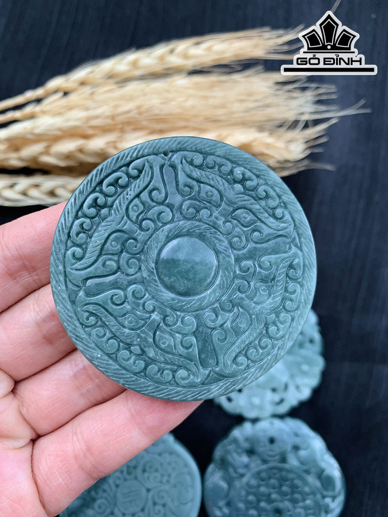 Mặt Dây Chuyền Đá Cẩm Thạch Đường Kính 50 (mm)