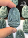 Mặt Dây Chuyền Phật Bản Mệnh Đá Cẩm Thạch (Jadeite) Cao 4,75 Ngang 3 Sâu 0,6 (mm)