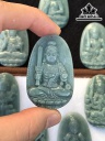 Mặt Dây Chuyền Phật Bản Mệnh Đá Cẩm Thạch (Jadeite) Cao 4,75 Ngang 3 Sâu 0,6 (mm)