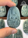 Mặt Dây Chuyền Phật Bản Mệnh Đá Cẩm Thạch (Jadeite) Cao 4,75 Ngang 3 Sâu 0,6 (mm)