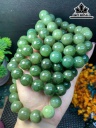 Vòng Tay Đá Ngọc Bích (Nephrite Jade) Đường Kính Hạt 14 (mm)