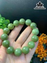 Vòng Tay Đá Ngọc Bích (Nephrite Jade) Đường Kính Hạt 14 (mm)