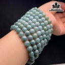Vòng Tay Đá Ngọc Lam (Turquoise) Đường Kính Hạt 8 (mm)