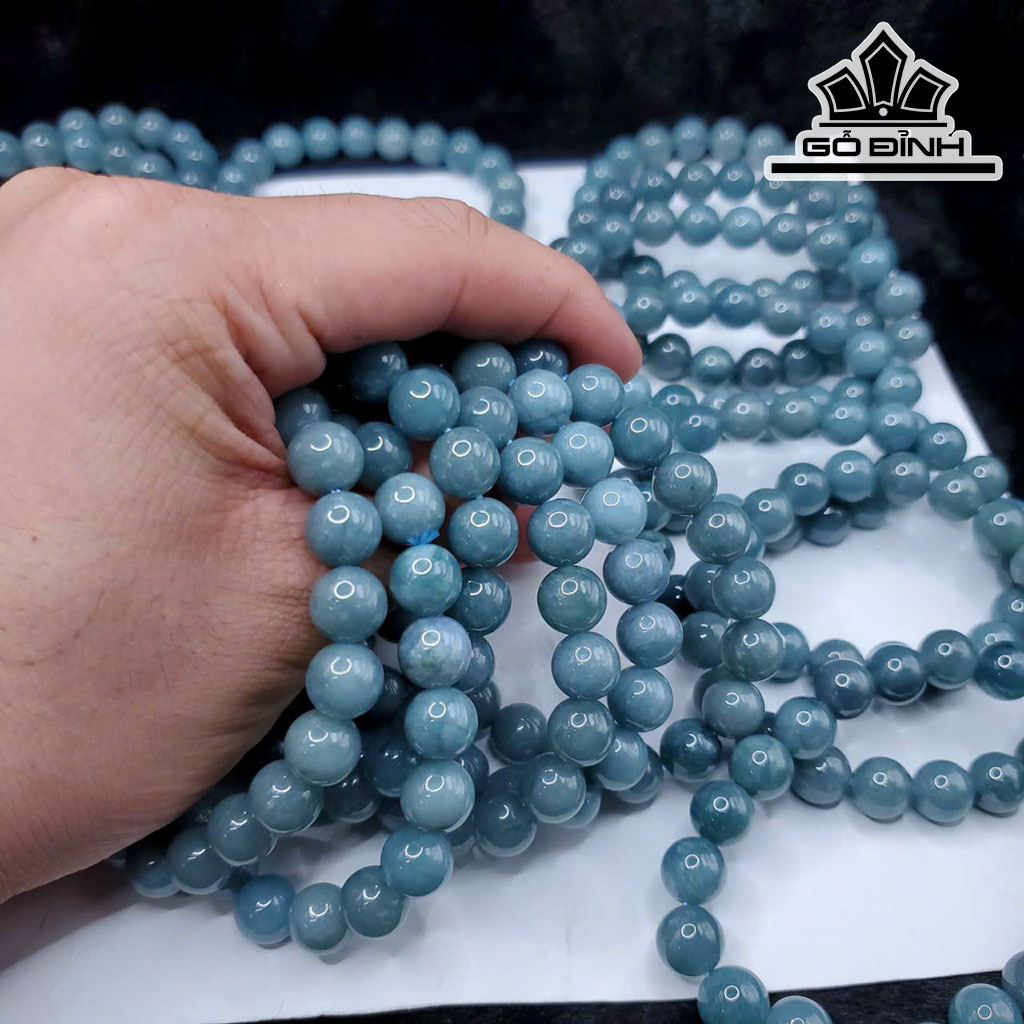 Vòng Tay Đá Ngọc Lam (Turquoise) Đường Kính Hạt 10 (mm)