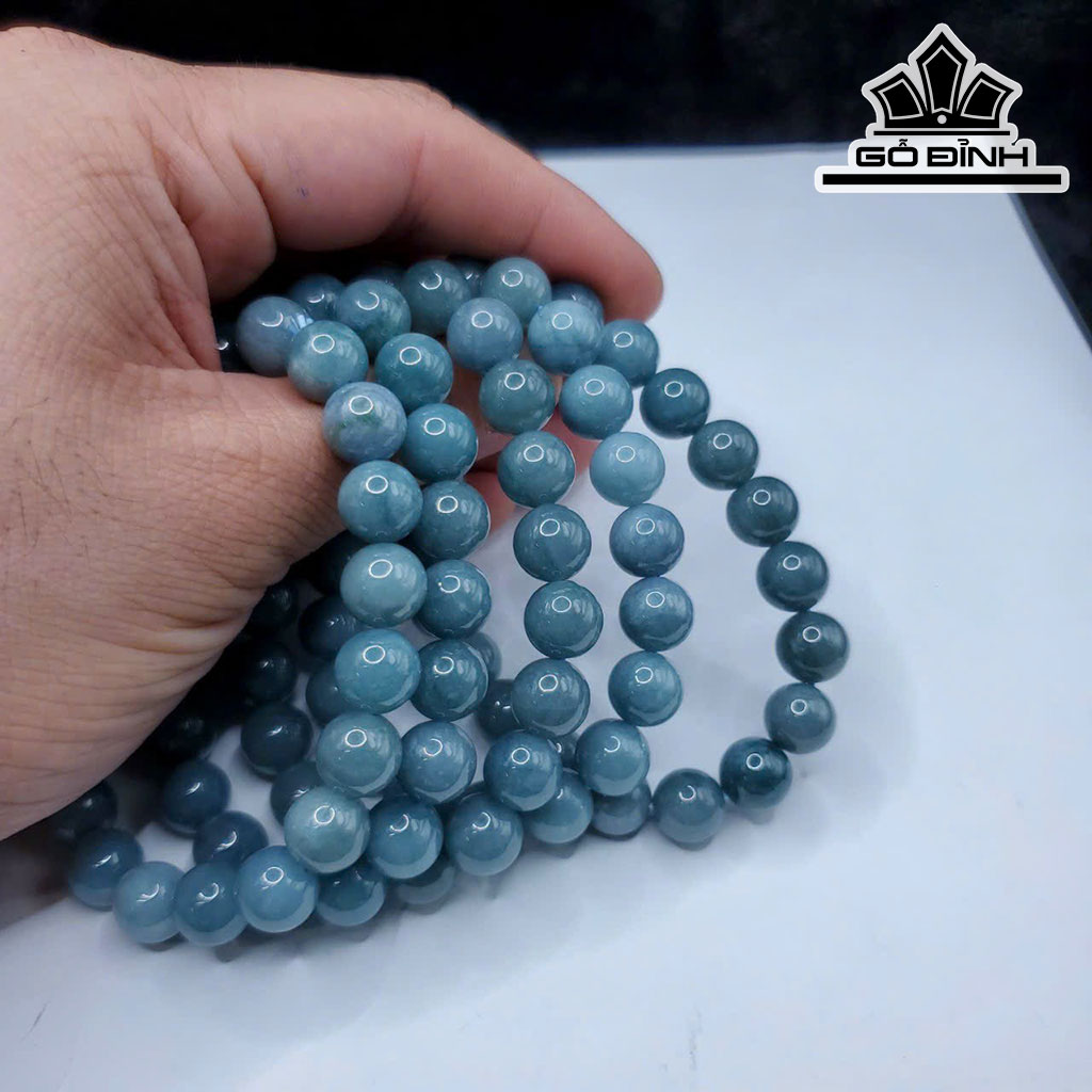 Vòng Tay Đá Ngọc Lam (Turquoise) Đường Kính Hạt 10 (mm)