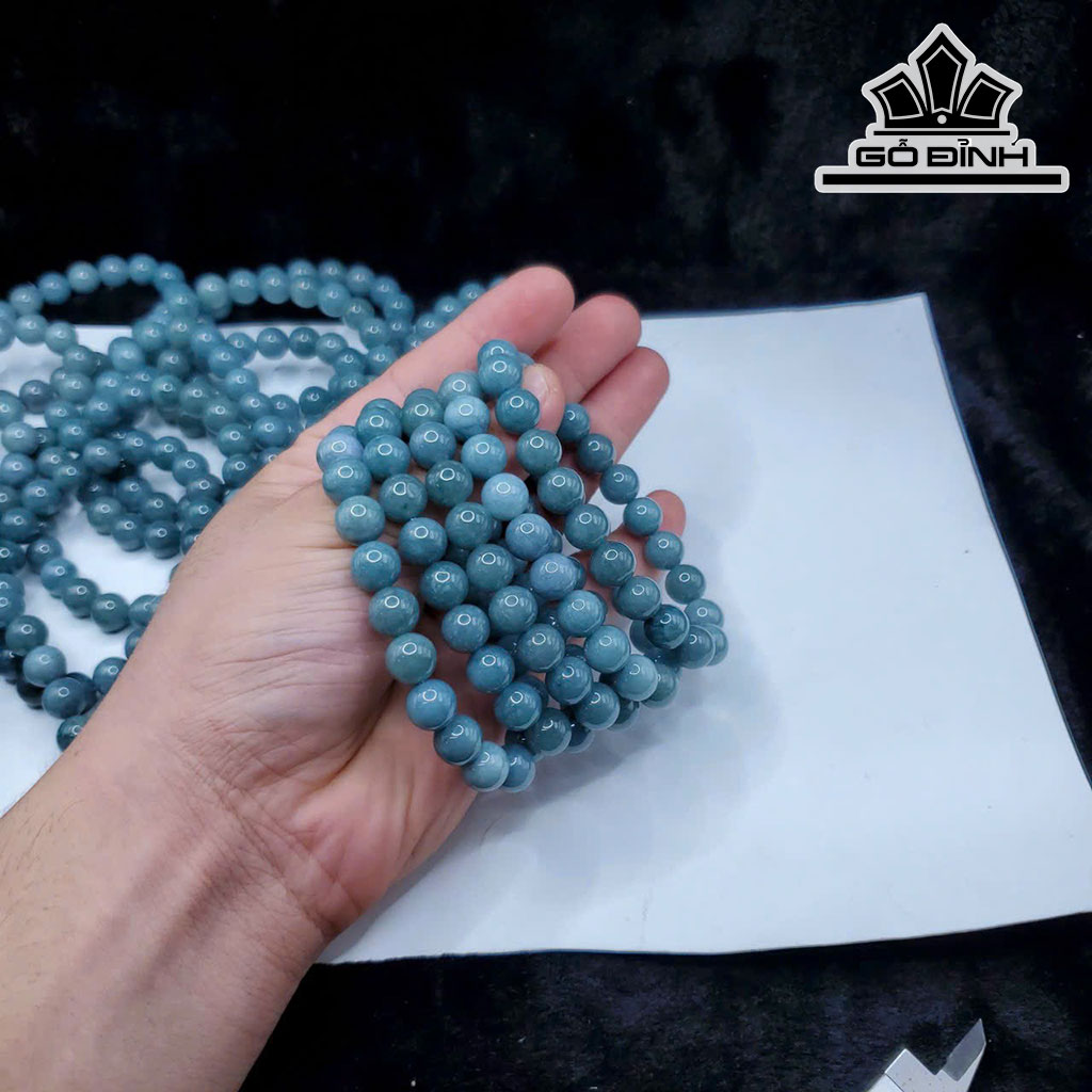 Vòng Tay Đá Ngọc Lam (Turquoise) Đường Kính Hạt 10 (mm)