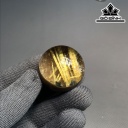 Bi Cầu Đá Thạch Anh Tóc Vàng Đường Kính 31,6 (mm) 40.2gr