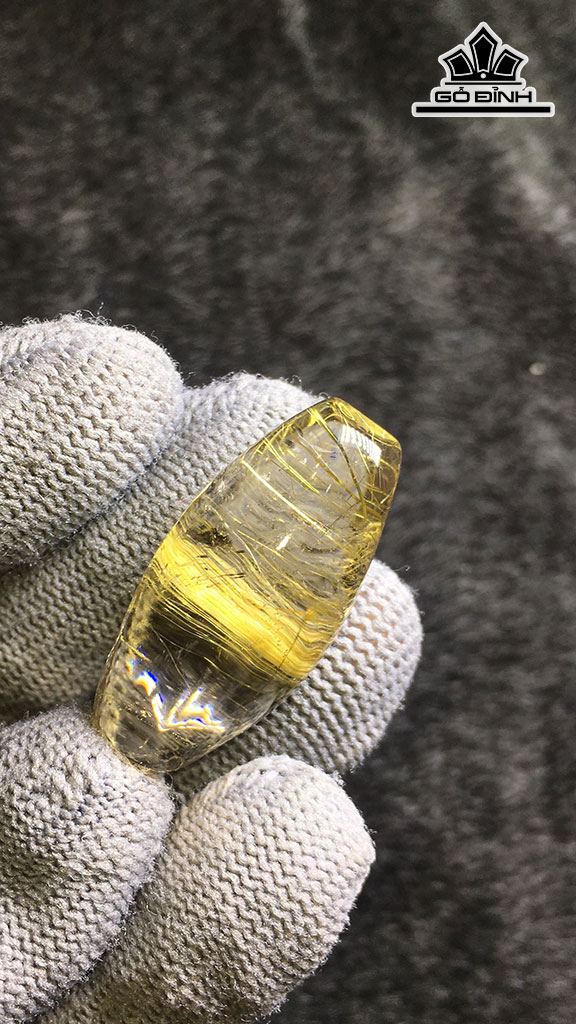 Lu Thống Đá Thạch Anh Tóc Vàng Cao 34 Ngang 16,6 (mm) 12,6gr