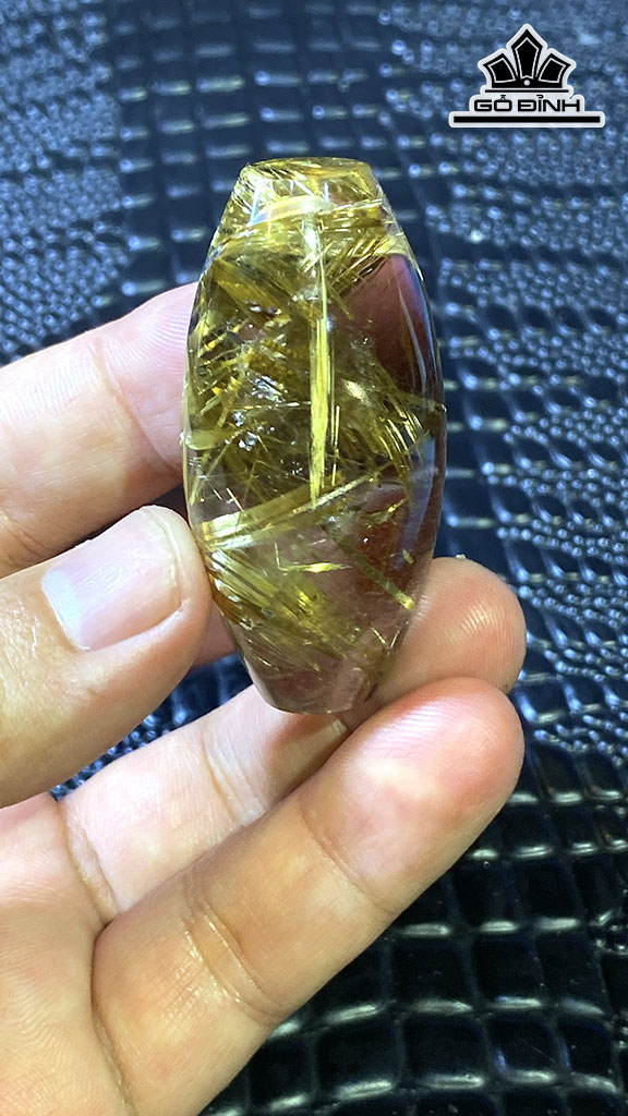Lu Thống Đá Thạch Anh Tóc Vàng Cao 51 Ngang 26 Sâu 21 (mm) 41,5gr