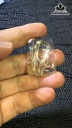 Mặt Dây Chuyền Chúa GiêSu Đá Thạch Anh Tóc Vàng Cao 36 Ngang 25 Sâu 11 (mm) 13,6gr