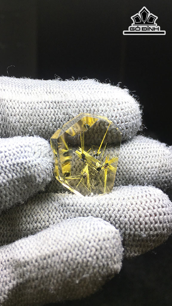 Mặt Dây Chuyền Đá Thạch Anh Tóc Vàng Cao 22,9 Ngang 18,2 Sâu 8,8 (mm) 5,1gr