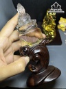Tượng Phật Bà Quan Âm Đá Thạch Anh Tóc Vàng Cao 74,3 Ngang 38,6 Sâu 18,2 (mm) 69,5gr