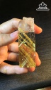 Tỳ Hưu Đá Thạch Anh Tóc Vàng Cao 66,5 Ngang 21,4 Sâu 15,6 (mm) 50,8gr