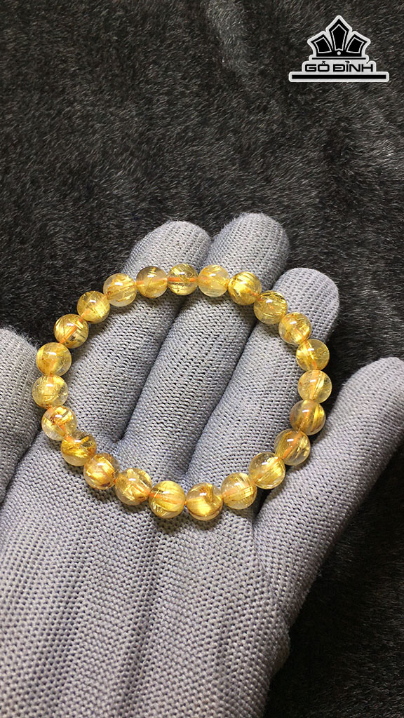 Vòng Tay Đá Thạch Anh Đường Kính Hạt 8,2 (mm) 17.8gr