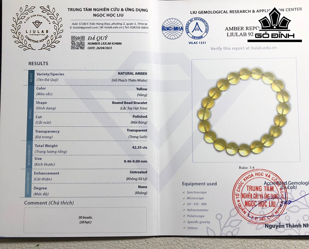Vòng Tay Đá Thạch Anh Đường Kính Hạt 9,3 (mm) 8.3gr