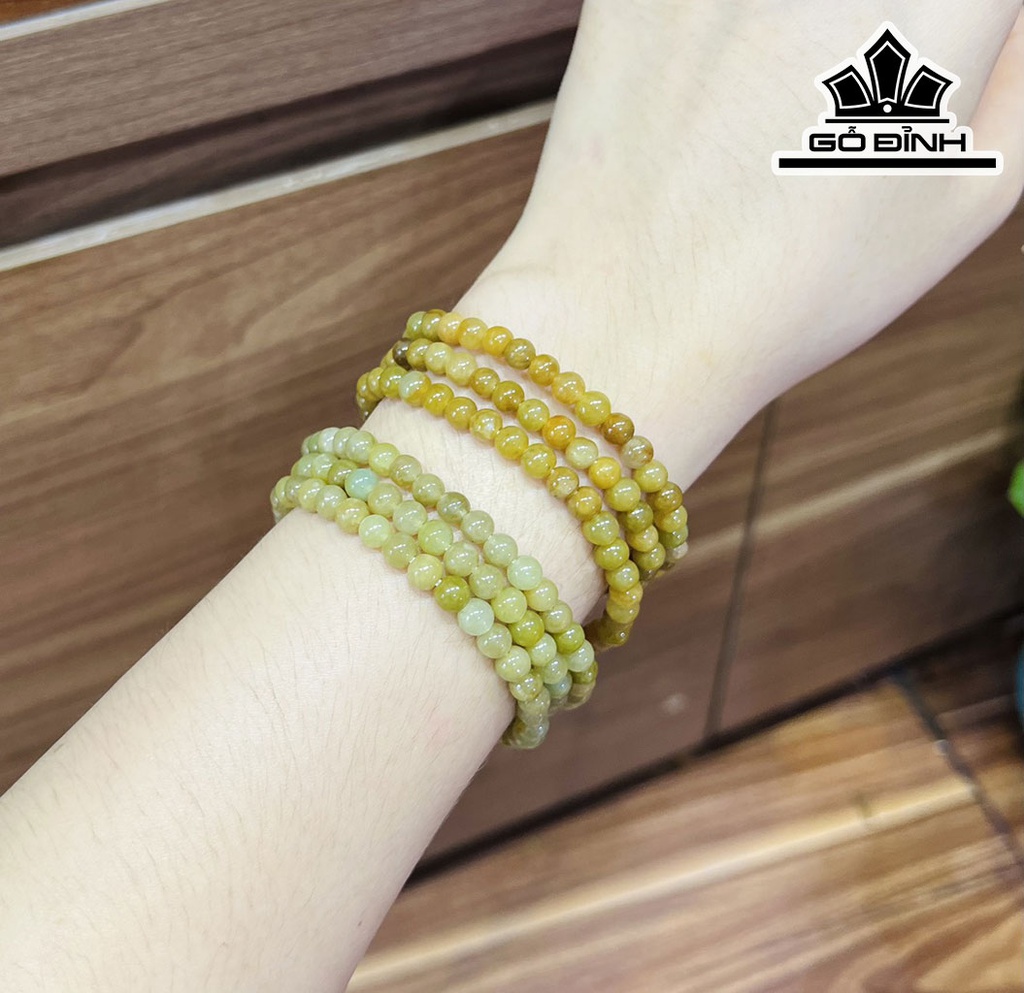 Chuỗi Đá Cẩm Thạch (Jadeite) Đường Kính Hạt 5,2 (mm)