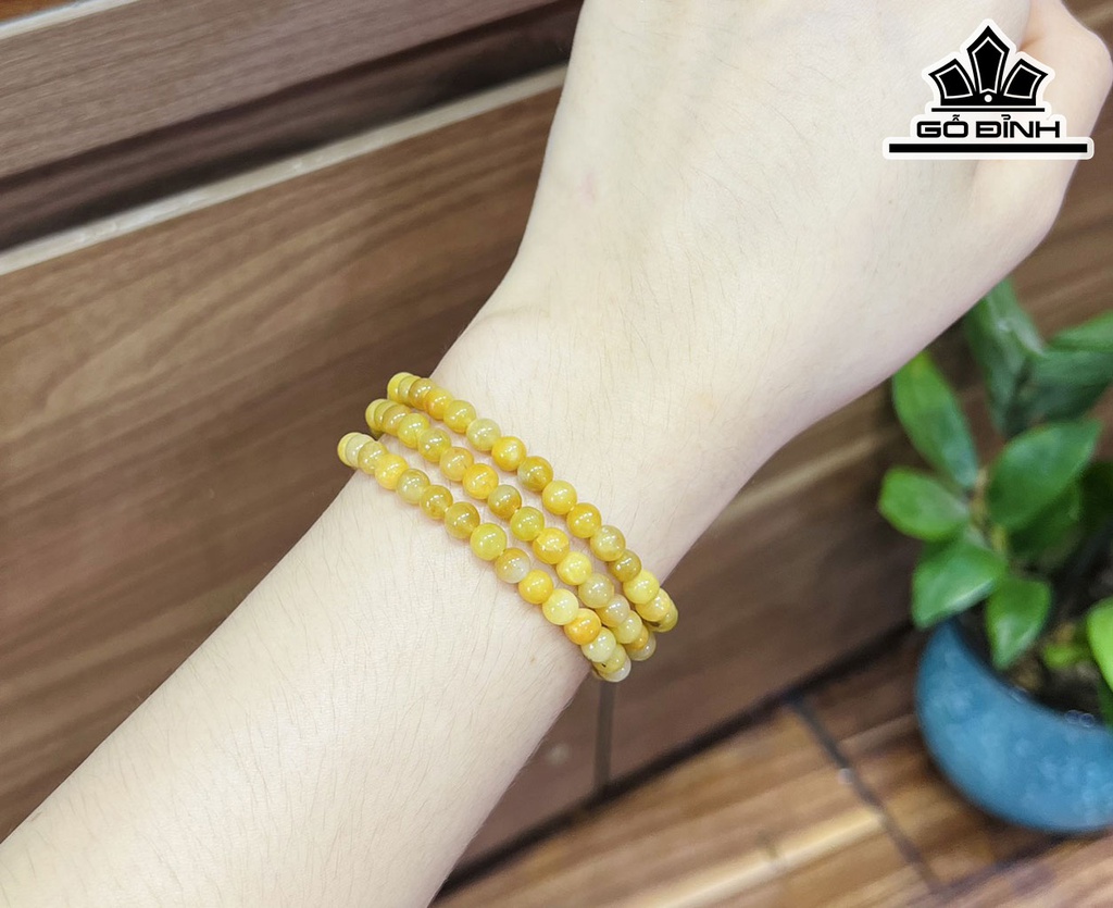 Chuỗi Đá Cẩm Thạch (Jadeite) Đường Kính Hạt 5,2-5,6 (mm)