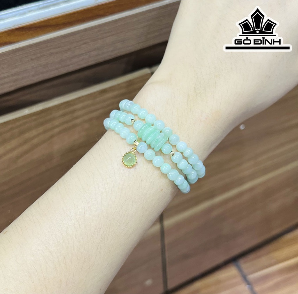 Chuỗi Đá Cẩm Thạch (Jadeite) Đường Kính Hạt 5,3 (mm)