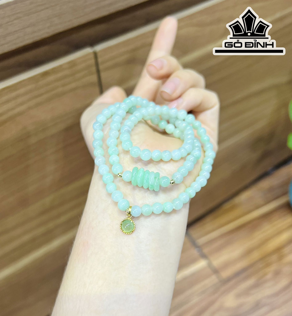 Chuỗi Đá Cẩm Thạch (Jadeite) Đường Kính Hạt 5,3 (mm)