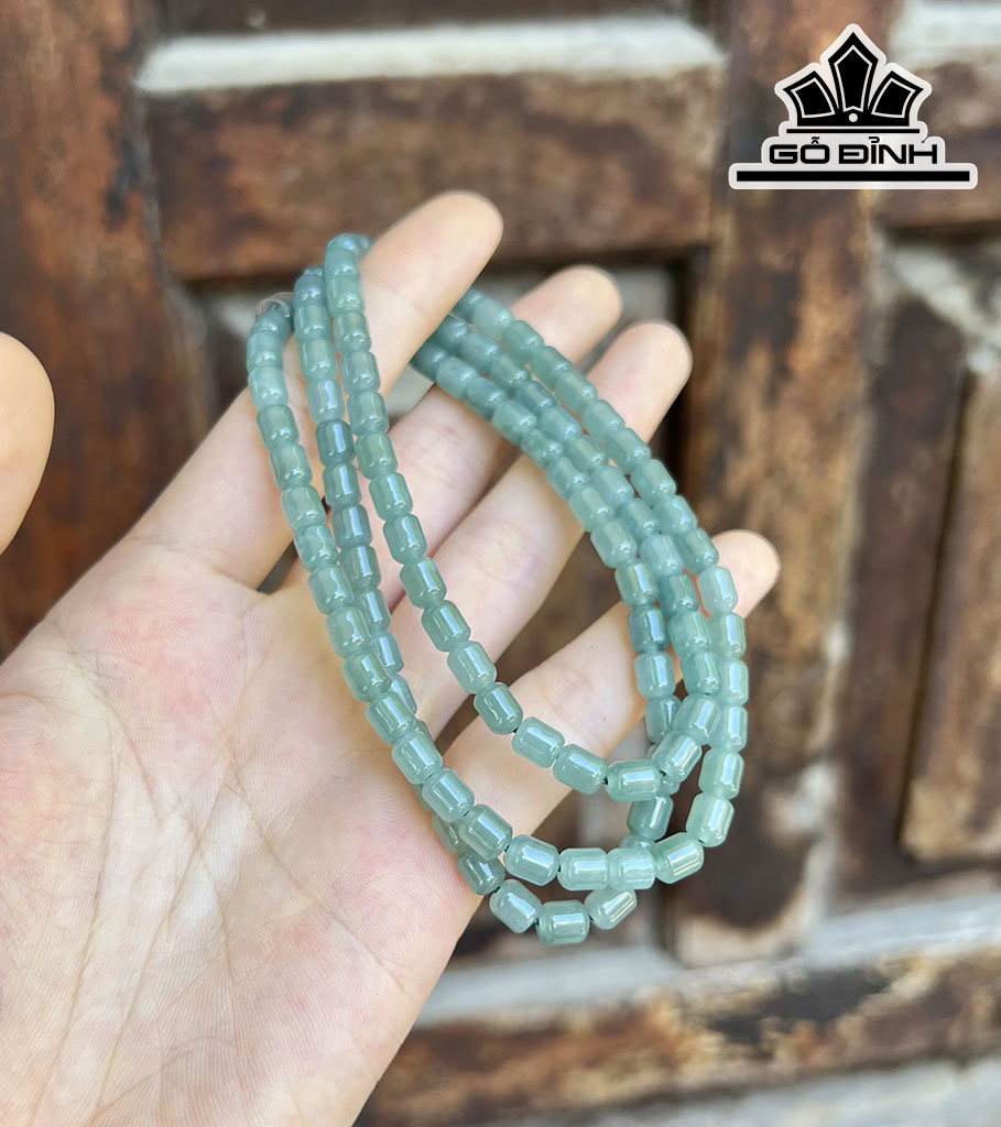 Chuỗi Đá Cẩm Thạch (Jadeite) Đường Kính Hạt 5,5 (mm)