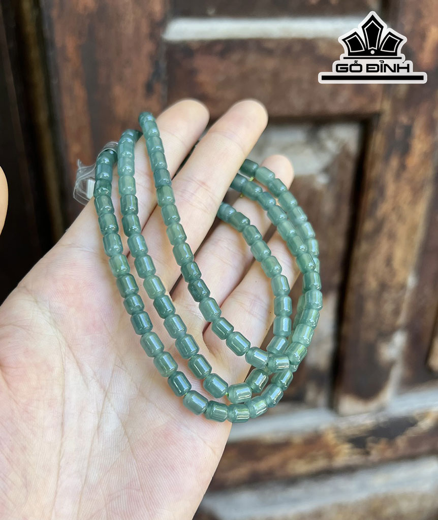 Chuỗi Đá Cẩm Thạch (Jadeite) Đường Kính Hạt 5,5 (mm)