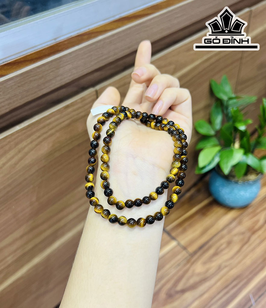 Chuỗi Đá Mắt Hổ Đường Kính Hạt 6 (mm)