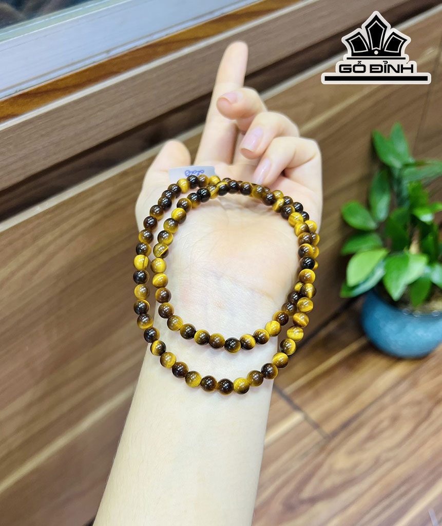 Chuỗi Đá Mắt Hổ Đường Kính Hạt 6 (mm)