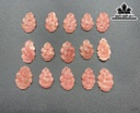 Mặt Dây Chuyền Hồ Ly Đá Đào Hoa Cao 3,5 (cm)