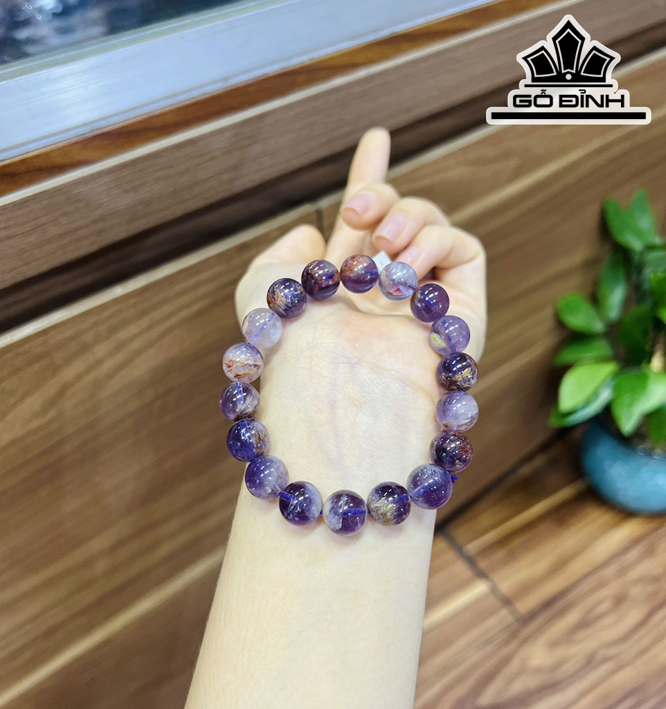 Vòng Tay Đá Thạch Anh Đường Kính Hạt 11,7-15,5 (mm)