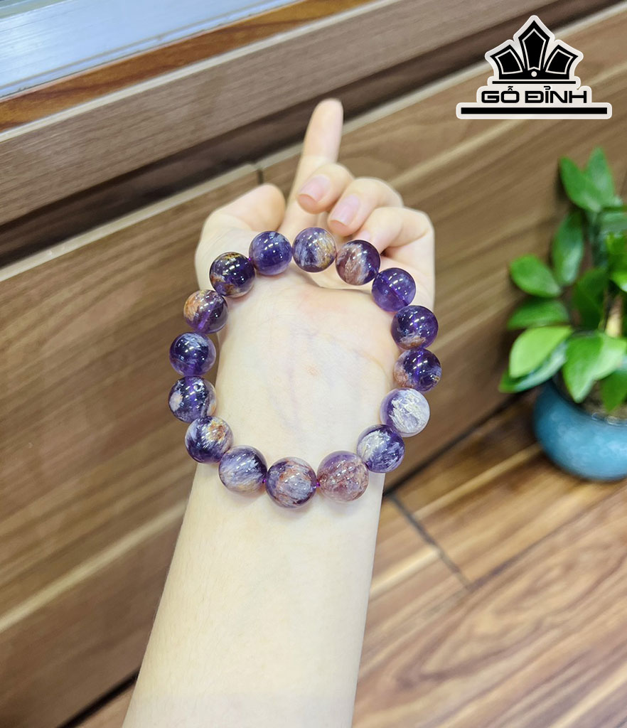 Vòng Tay Đá Thạch Anh Đường Kính Hạt 11,7-15,5 (mm)