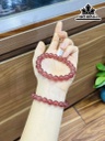 Vòng Tay Đá Thạch Anh Hồng Đường Kính Hạt 9 (mm)