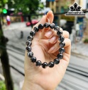 Vòng Tay Đá Thạch Anh Tóc Đen Đường Kính Hạt 9,8 (mm)
