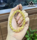 Vòng Tay Đá Thạch Anh Tóc Vàng Đường Kính Hạt 8 (mm)