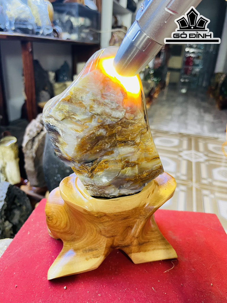 Tác Phẩm Gỗ Hóa Thạch Cao 26 (cm) 2,3kg